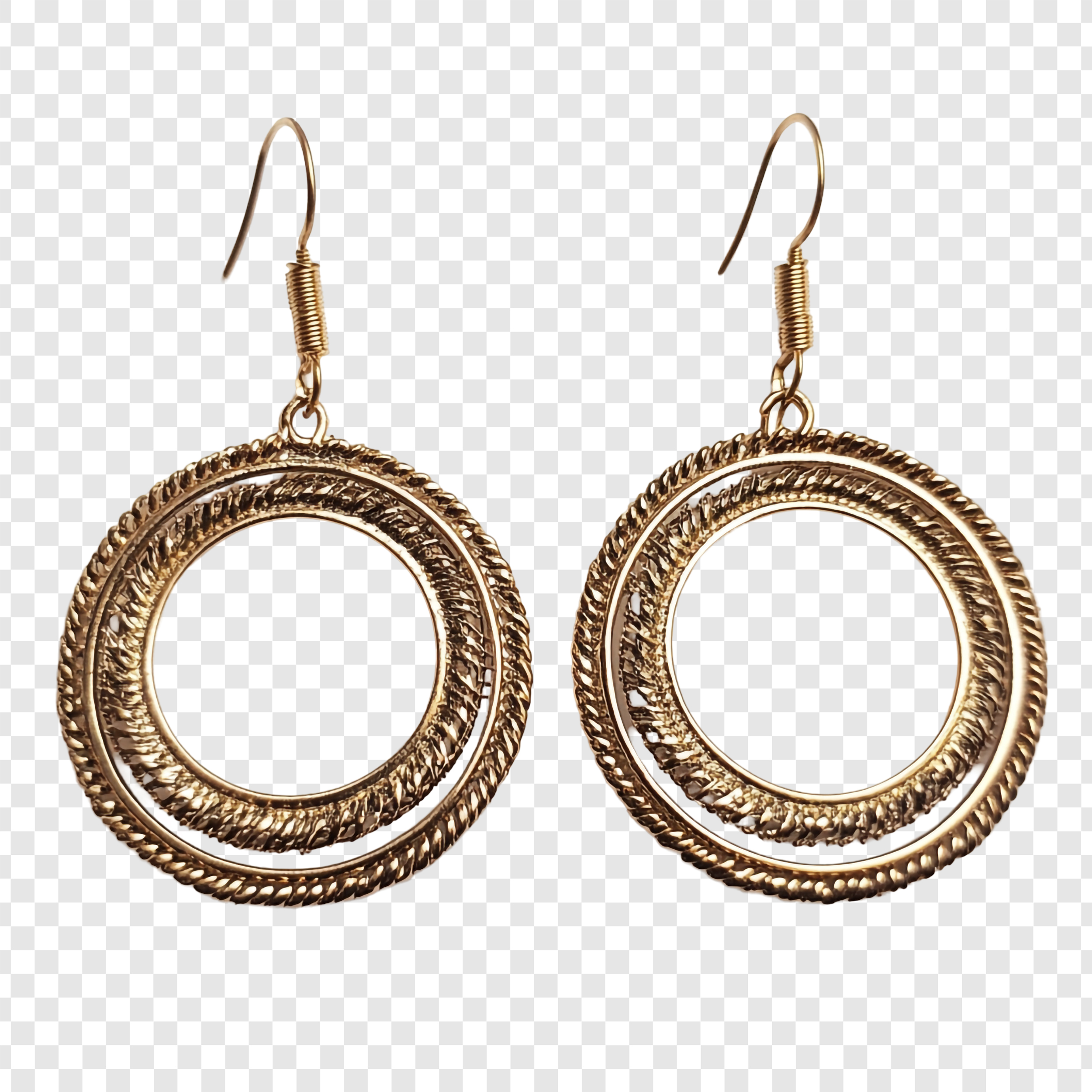 Ladies Double Hoop Earrings